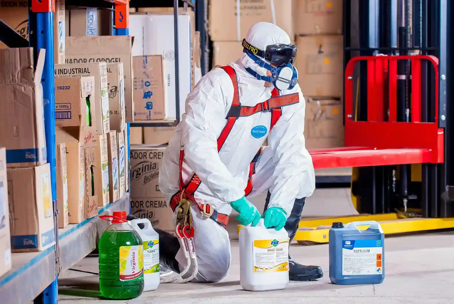 Hazardous product handling by man